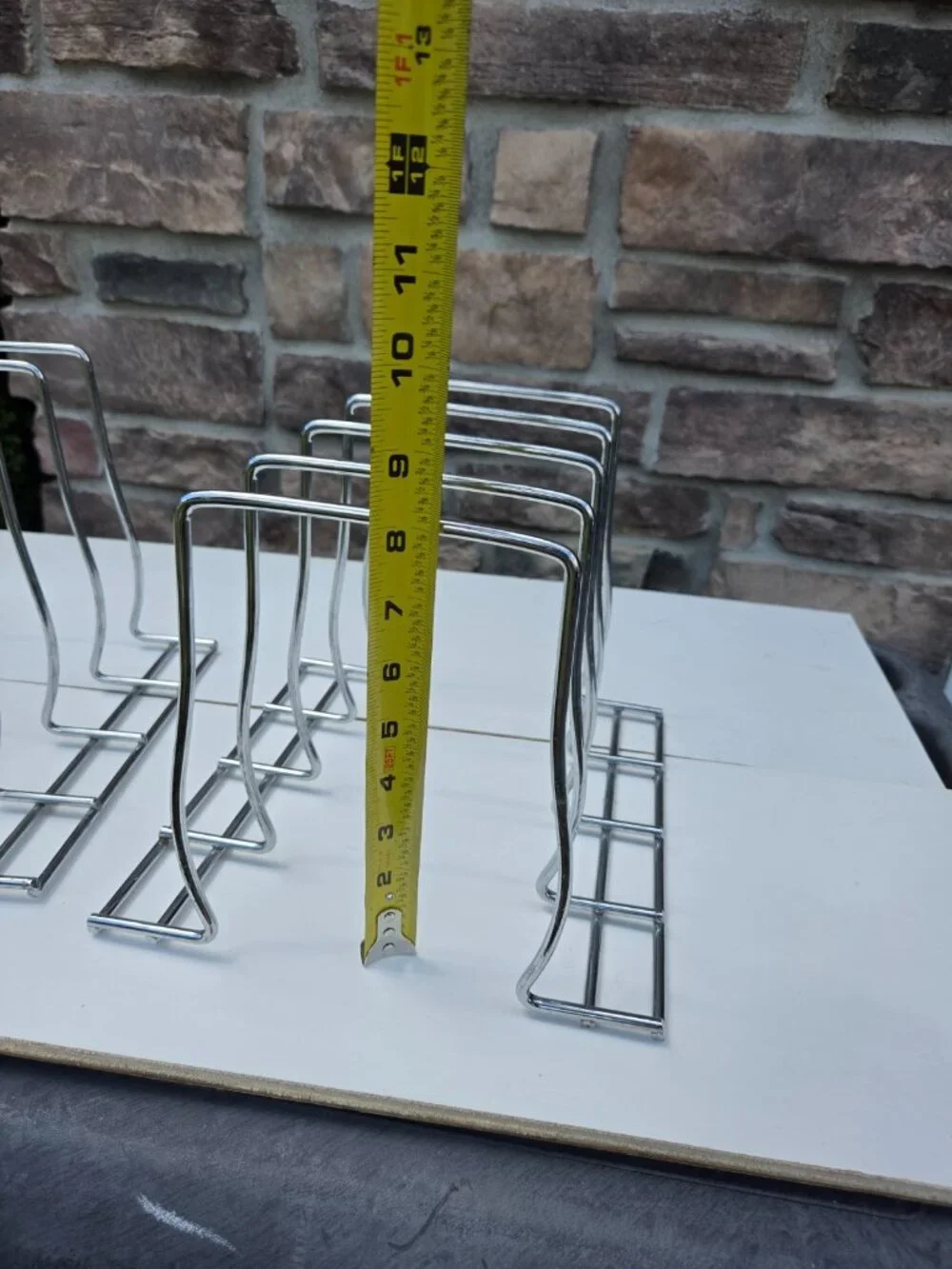 Chrome Wire Plate Lid File Divider Organizer Rack Lot of 2